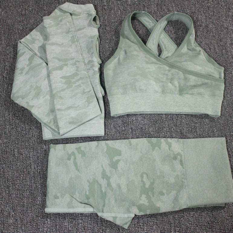 Camouflage Yoga Set Gym Fitness Clothing