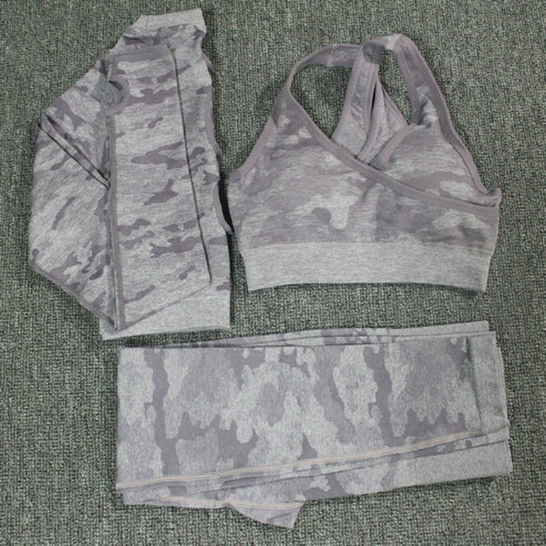 Camouflage Yoga Set Gym Fitness Clothing