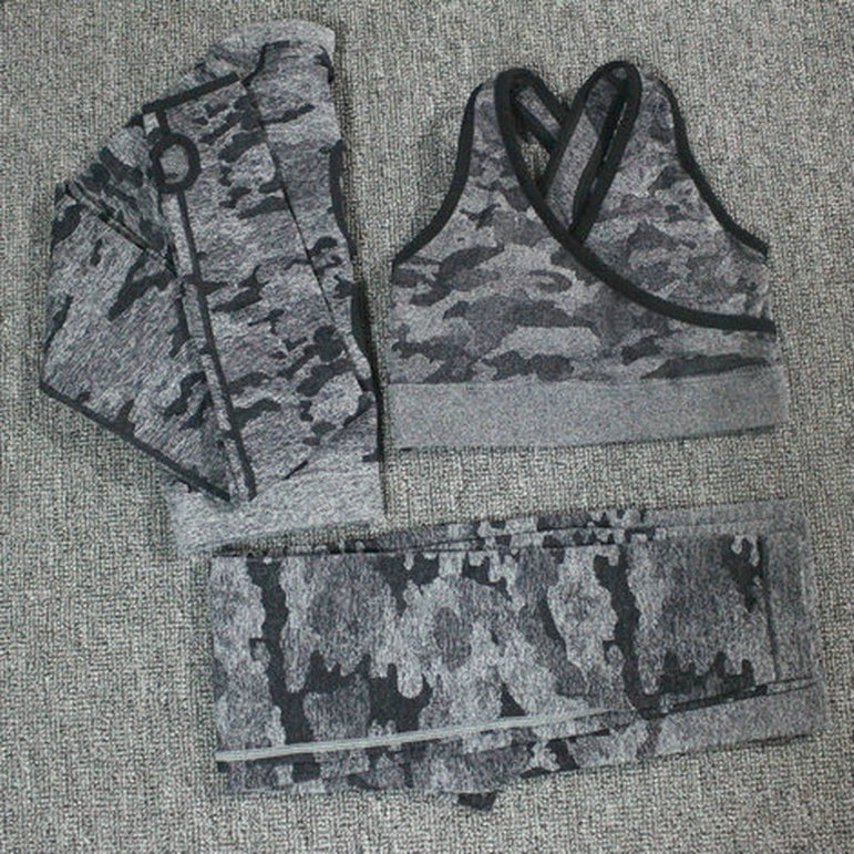 Camouflage Yoga Set Gym Fitness Clothing