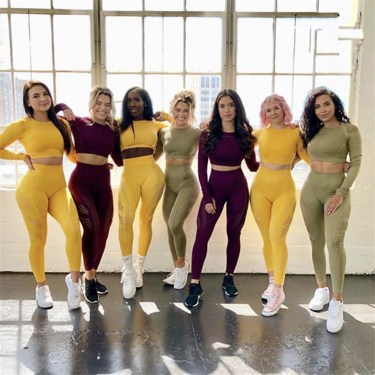 Ombre Seamless Women Sport Suit