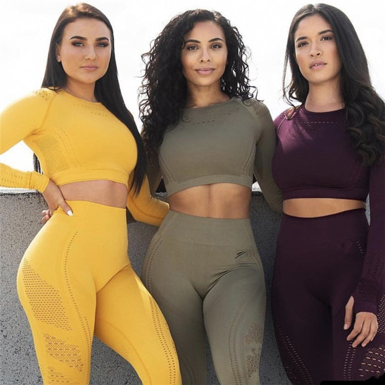 Ombre Seamless Women Sport Suit