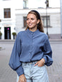 Vintage Lantern Sleeve Thicken Women Shirt Blouses