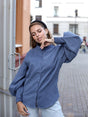 Vintage Lantern Sleeve Thicken Women Shirt Blouses