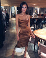 Satin lace up 2020 summer women bodycon