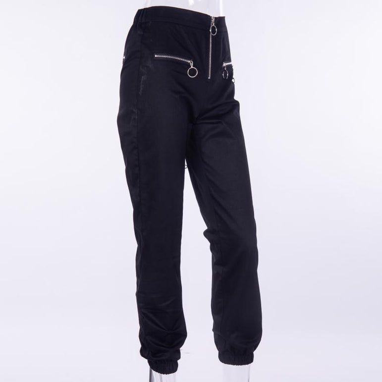 Zipper Streetwear Women Casual Harem pants