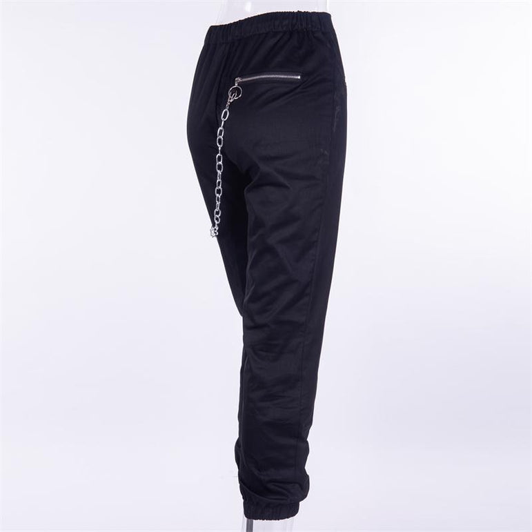 Zipper Streetwear Women Casual Harem pants
