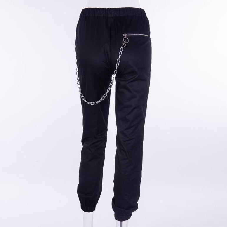 Zipper Streetwear Women Casual Harem pants