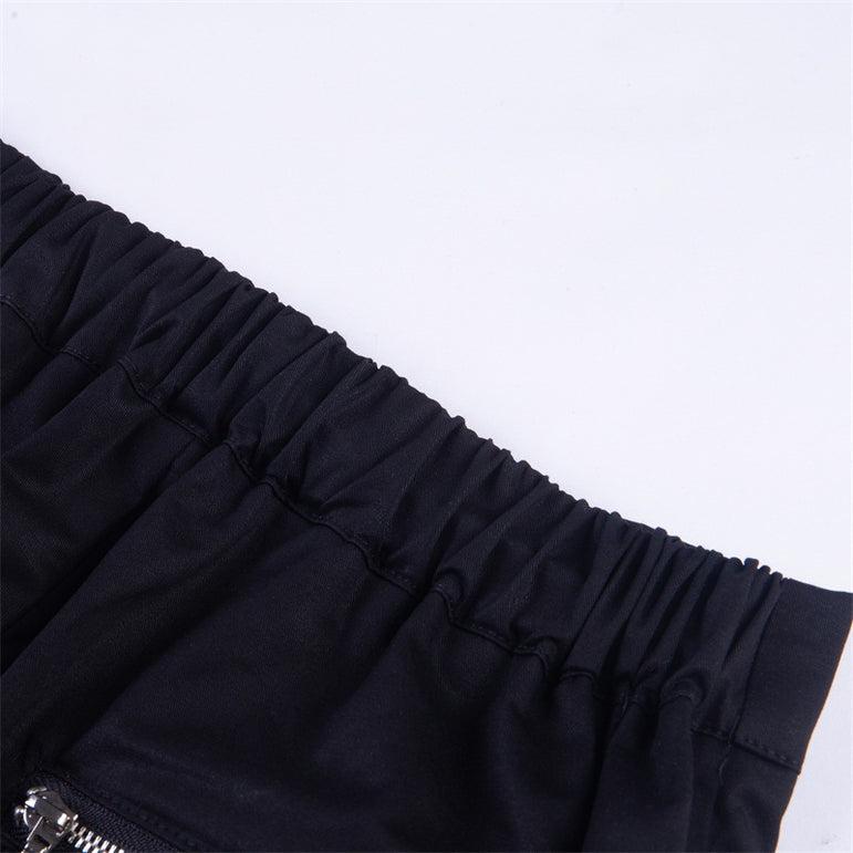 Zipper Streetwear Women Casual Harem pants