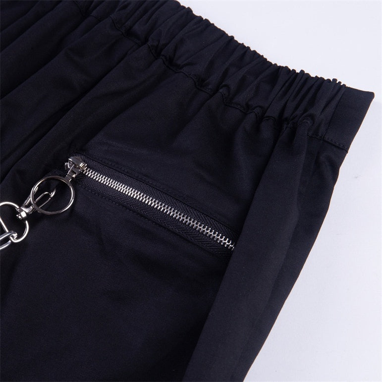 Zipper Streetwear Women Casual Harem pants