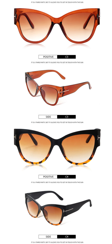Cat Eye Oversize Gradient Sunglasses
