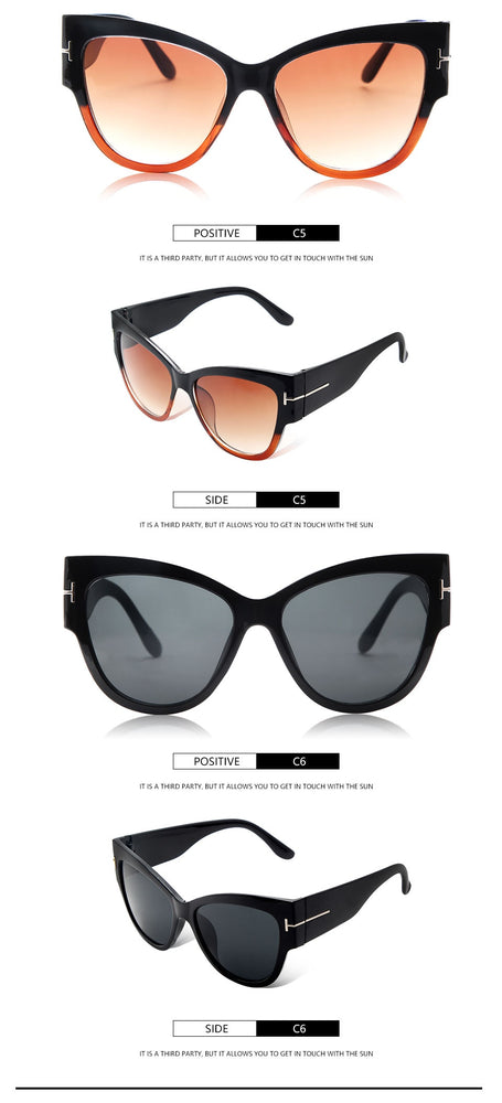 Cat Eye Oversize Gradient Sunglasses