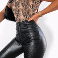 High Waist Pencil Faux Leather Pants Trousers