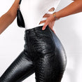 High Waist Pencil Faux Leather Pants Trousers