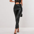 High Waist Pencil Faux Leather Pants Trousers