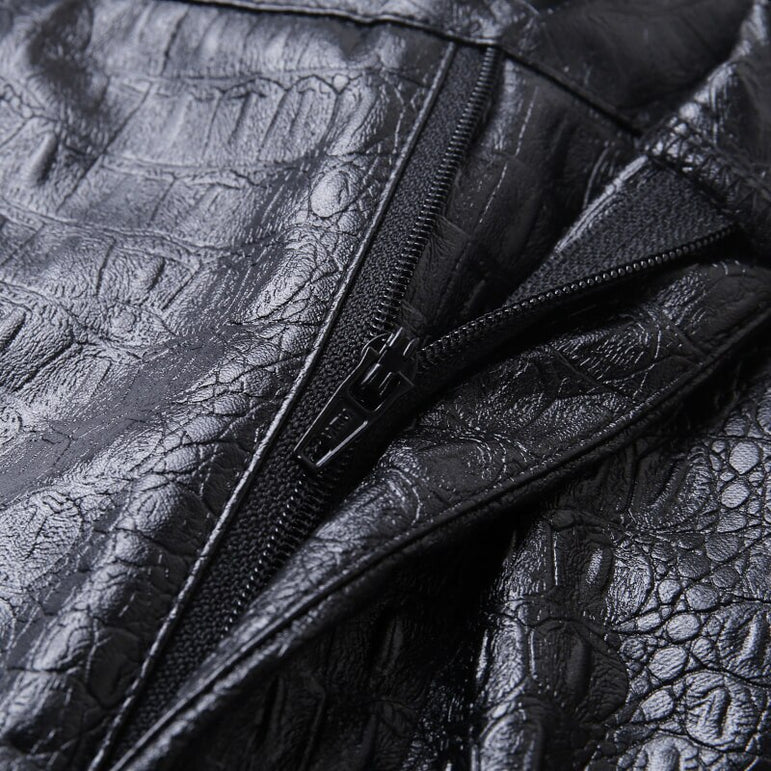 High Waist Pencil Faux Leather Pants Trousers