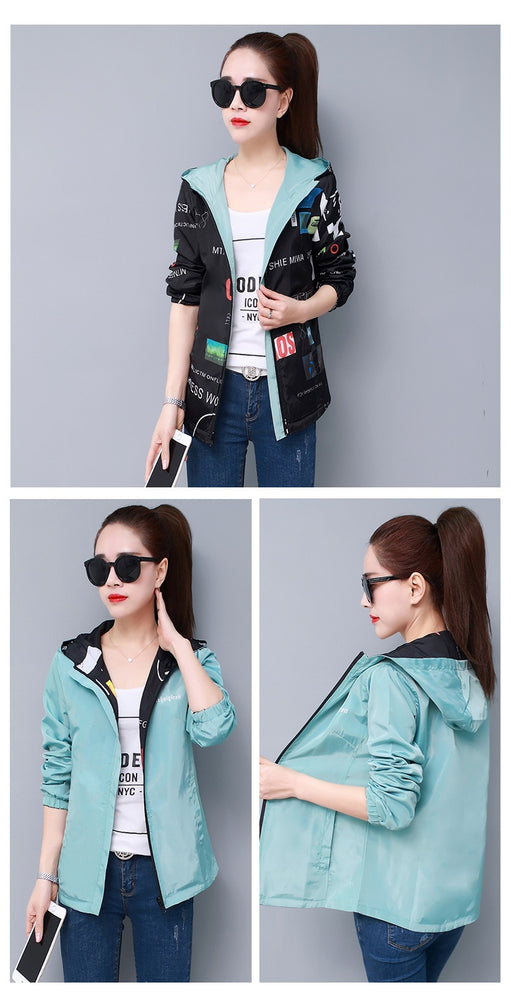Streetwear Hooded Printed jacket