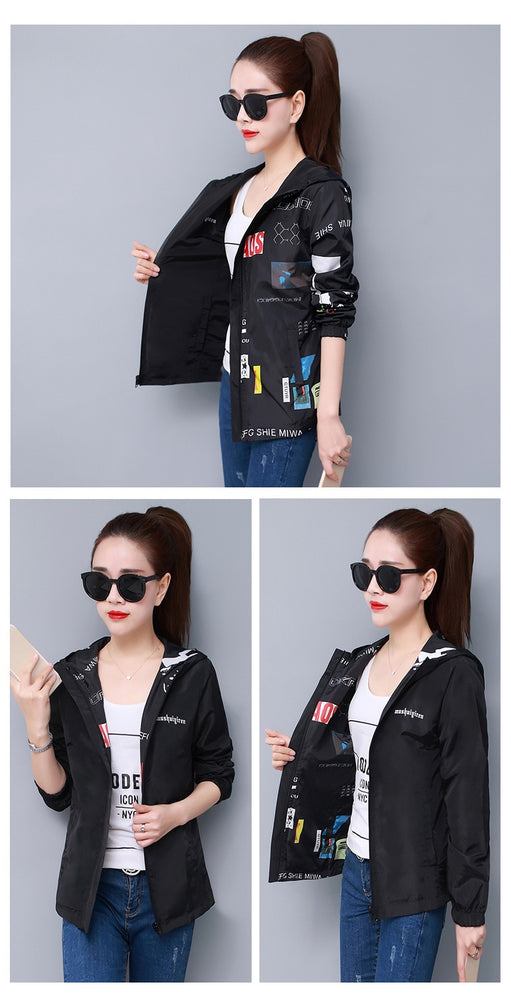 Streetwear Hooded Printed jacket