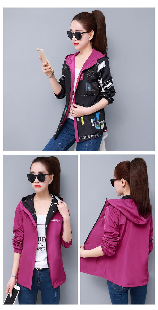 Streetwear Hooded Printed jacket