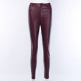 High Waist Pencil Faux Leather Pants Trousers