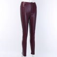 High Waist Pencil Faux Leather Pants Trousers