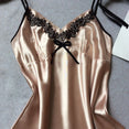 Nightdress Sexy Soft Comfortable Satin Lace mini dress