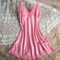 Nightdress Sexy Soft Comfortable Satin Lace mini dress