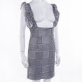 Frill Ruffle Pinafore High Waist Party Mini Dress