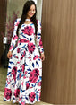 Elegant Spring Autumn Casual Bohmia Flower Maxi Dresses