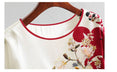 Women Silk Satin Plus Size Floral Blouse