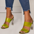Transparent Open Toes Sexy Crystal Slippers