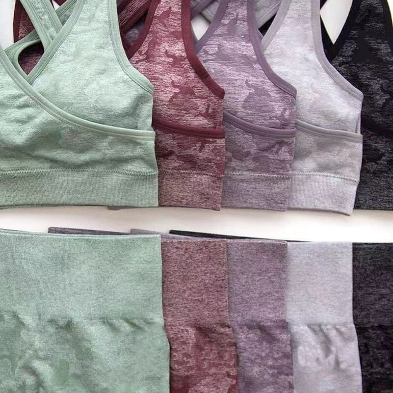 Camouflage Yoga Set Gym Fitness Clothing
