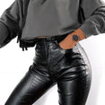 High Waist Pencil Faux Leather Pants Trousers