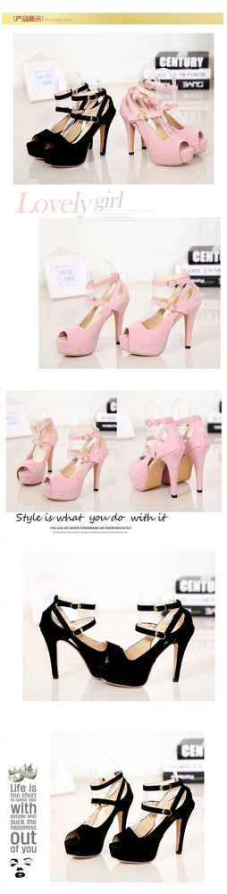 Open toe women pumps female high heels