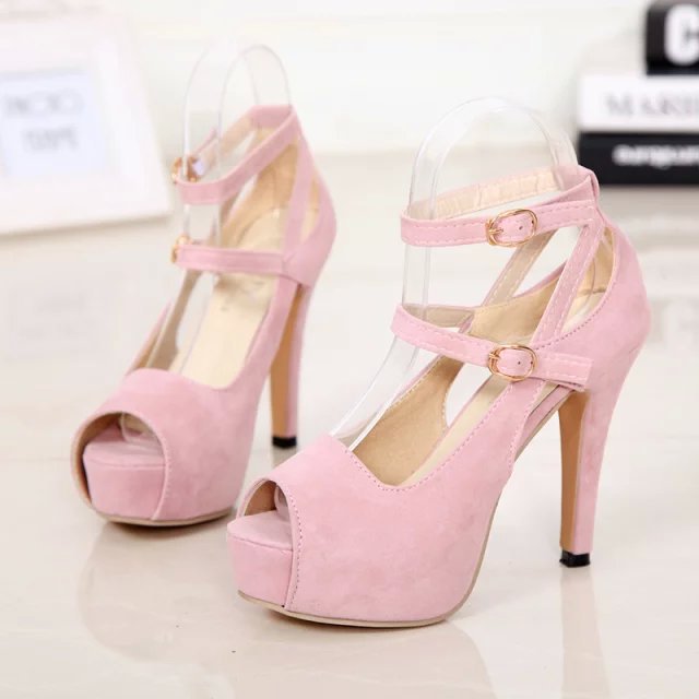 Open toe women pumps female high heels