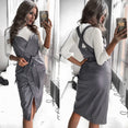 Pu Leather Party Sleeveless Midi Dress