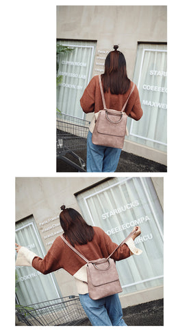 Pu Leather Travel Shoulder Bags For Teenager Girls