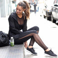 Women's sports mesh yoga pants