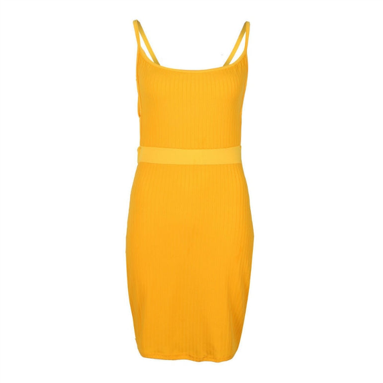 Bandage Hollow Out Sleeveless Backless Club Dress