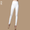 Autumn Winter Women Thin Velvet PU Leather Pants