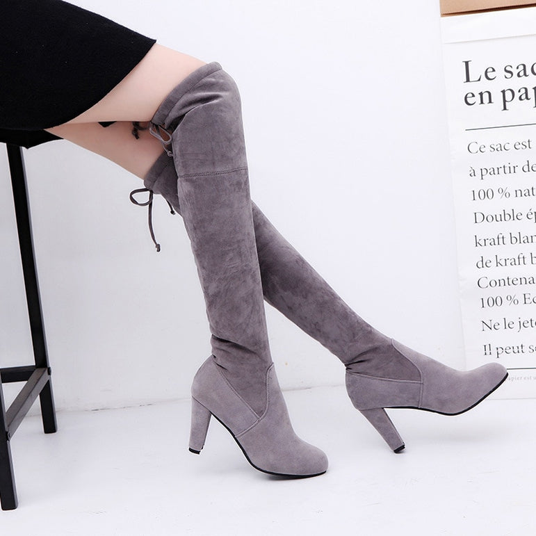 Faux Slim Boots Sexy Over The Knee Thigh High Boots