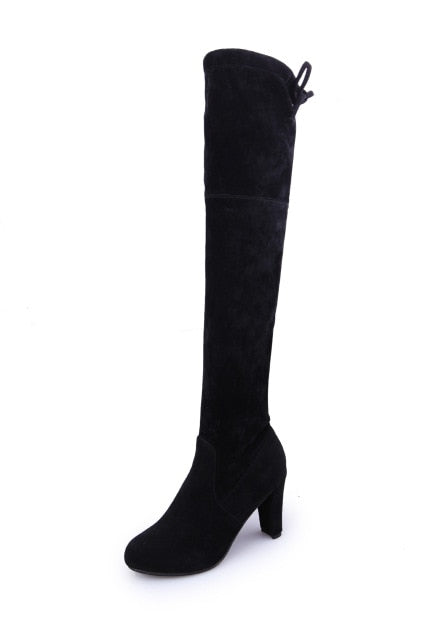Faux Slim Boots Sexy Over The Knee Thigh High Boots