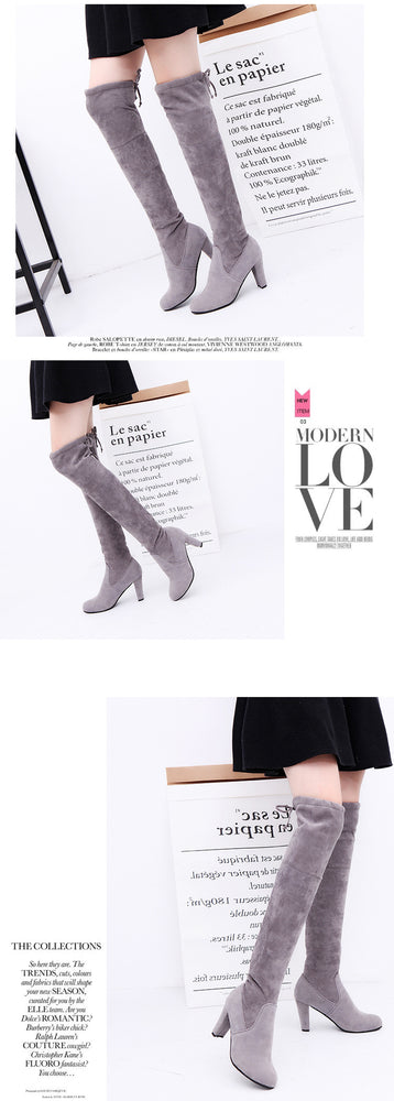 Faux Slim Boots Sexy Over The Knee Thigh High Boots