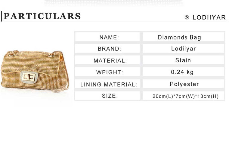 Diamonds Rhinestone Shoulder Bags