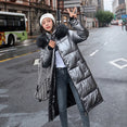 Long Parkas Female Glossy Warm Jacket