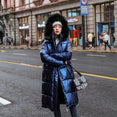 Long Parkas Female Glossy Warm Jacket