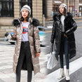 Long Parkas Female Glossy Warm Jacket