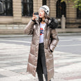 Long Parkas Female Glossy Warm Jacket