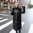 Long Parkas Female Glossy Warm Jacket