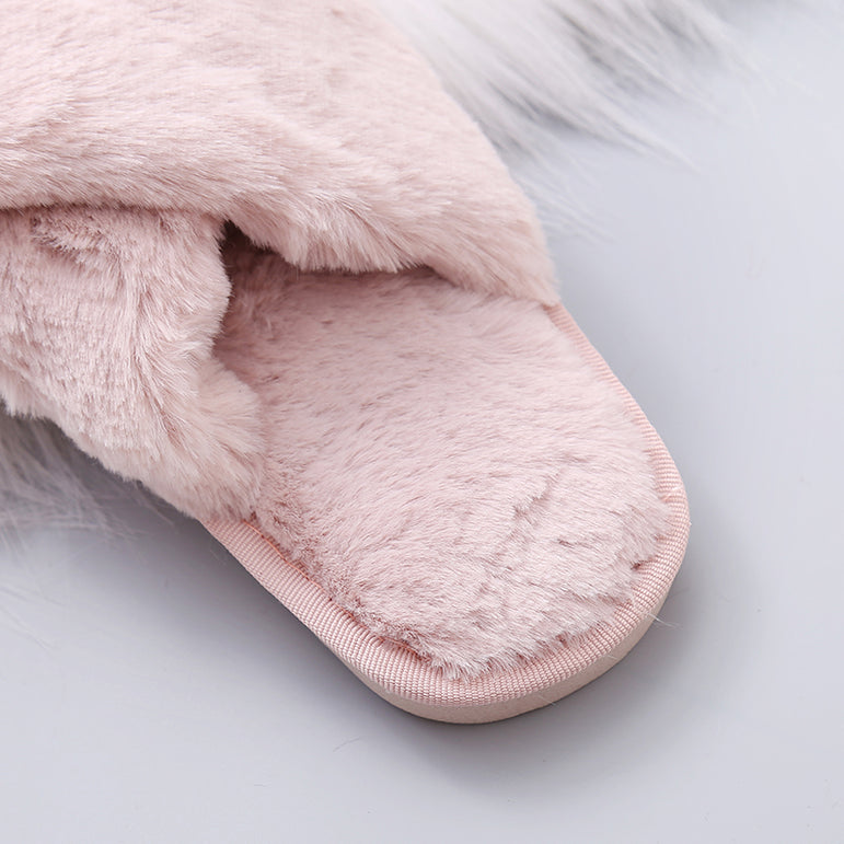 Winter Women House Faux Fur Fashion Slippers