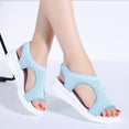 Toe Wedges Women Summer Breathable Knitting Sandals